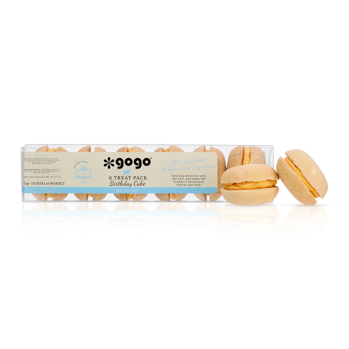 GoGo Treat Pet Macaroons - 6 Pack