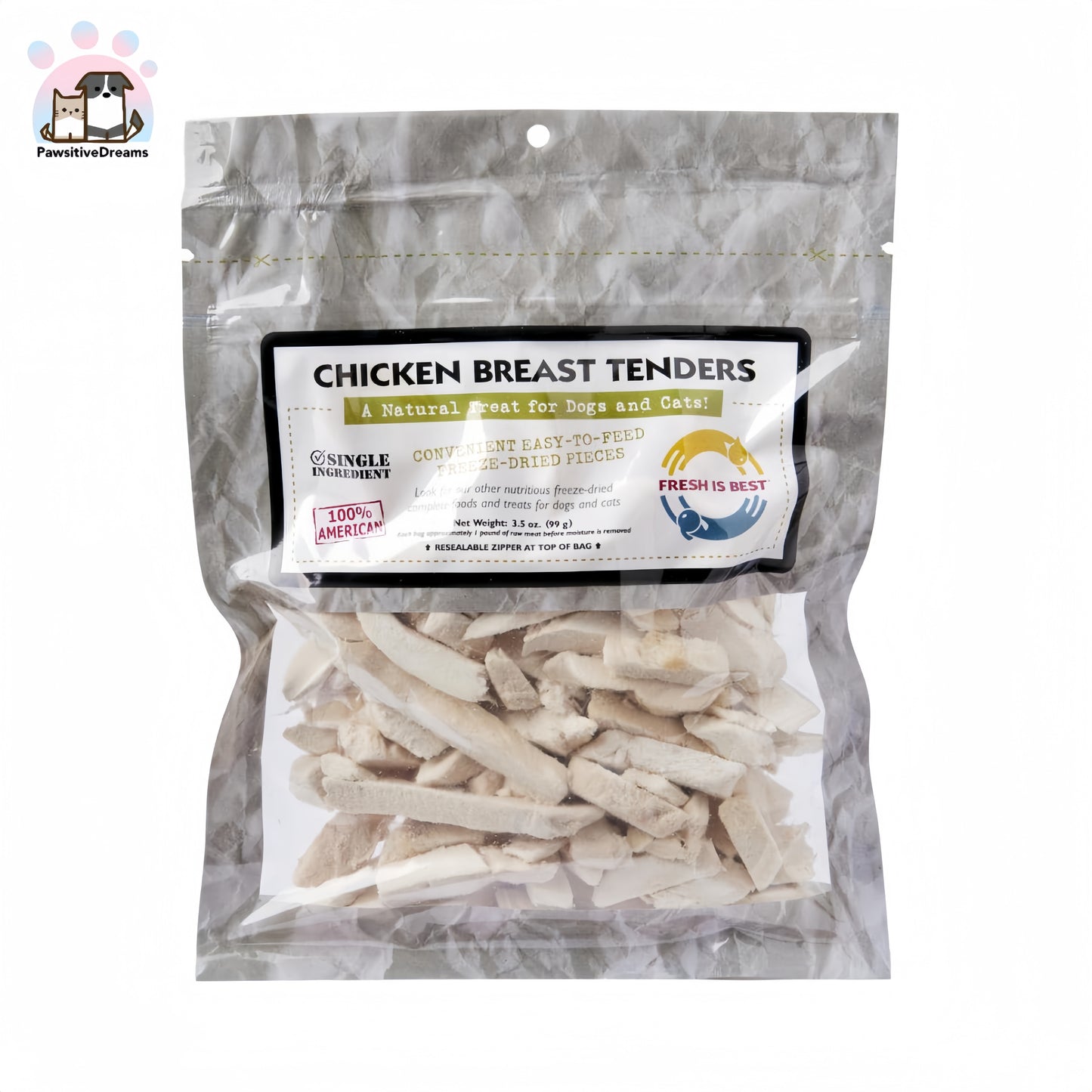Freeze Dried Chicken Breast Tender Treat For Dog and Cat