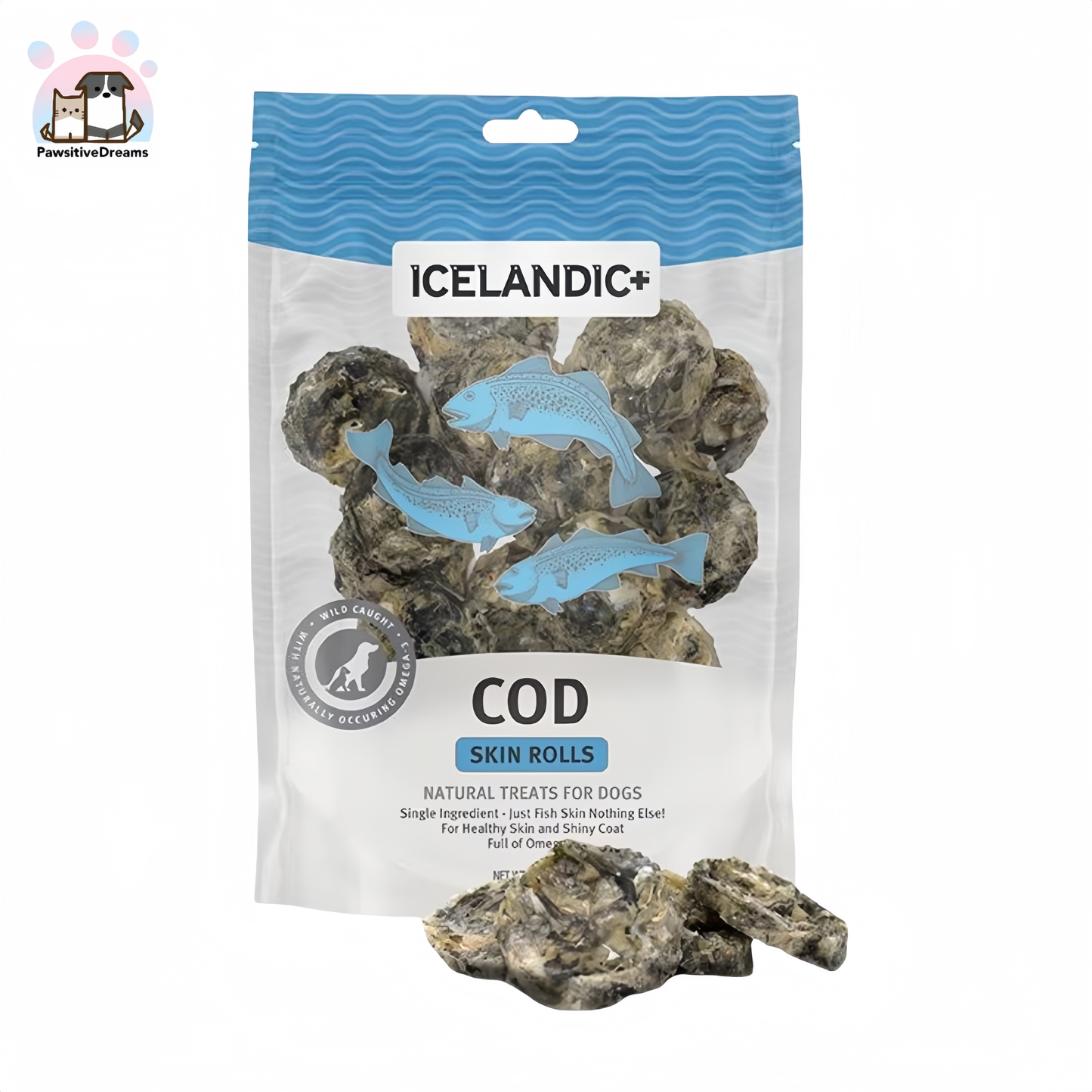 Cod Skin Rolls Dog Treats