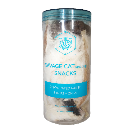 Savage Cat Freeze Dried Rabbit Strip Chips for Dog and Cat