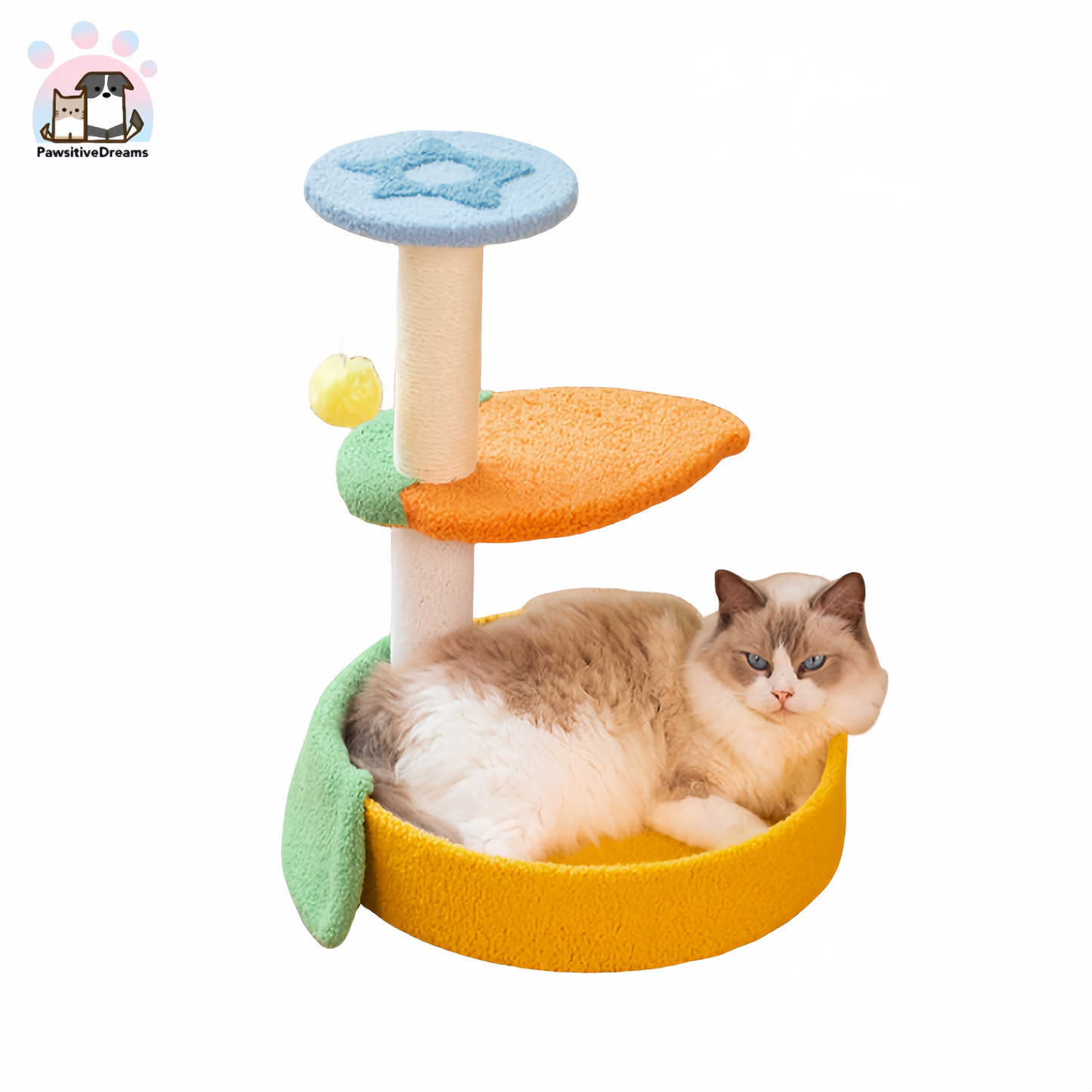 Xinruilin 18-inch Three Floors Fruit Cat Tree For Cat - Pawsitive Dreams