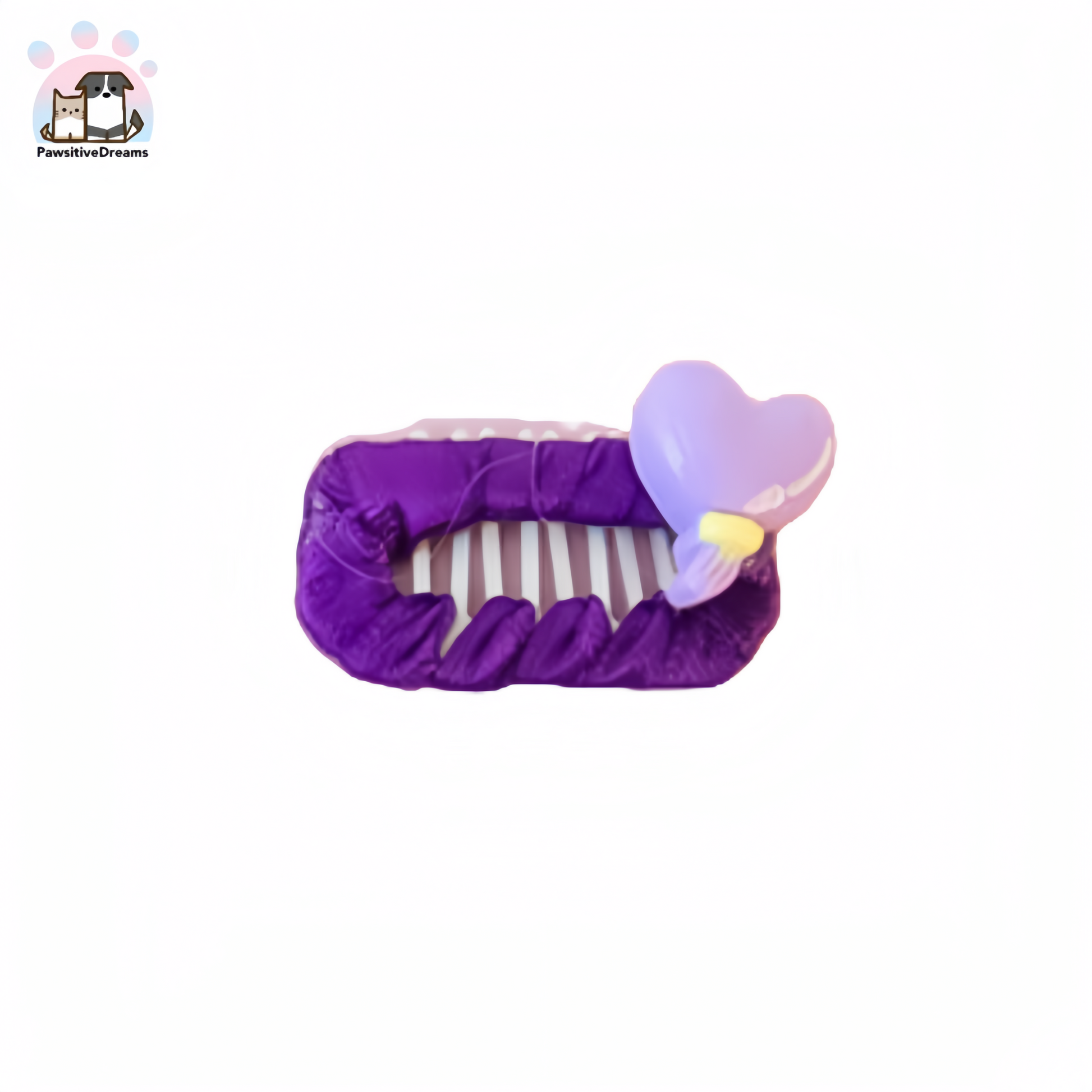 MeowSix DIY Handmade Purple Balloon Pattern Dog Mini Hair Clip For Puppy, Small Dog - Pawsitive Dreams