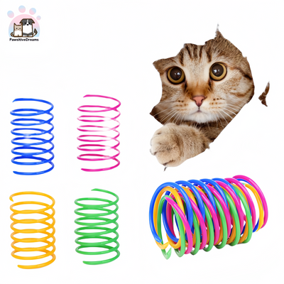 Rainbow Colorful Spring Cat Toys, Pack of 4 - Pawsitive Dreams