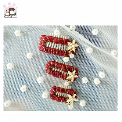 DIY Handmade Imitation Pearl Starfish Dog Mini Hair Clip For Puppy, Small Dog - Pawsitive Dreams