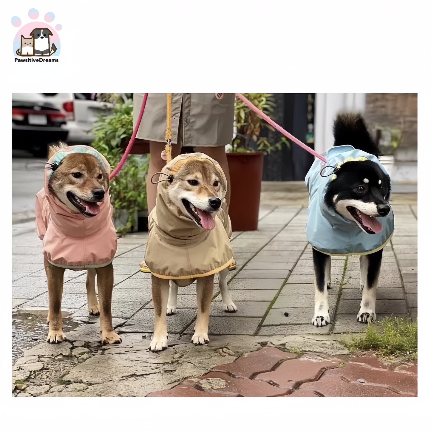 Luka Pure Color Windproof and Waterproof Raincoat for Medium to Large Dogs - Pawsitive Dreams