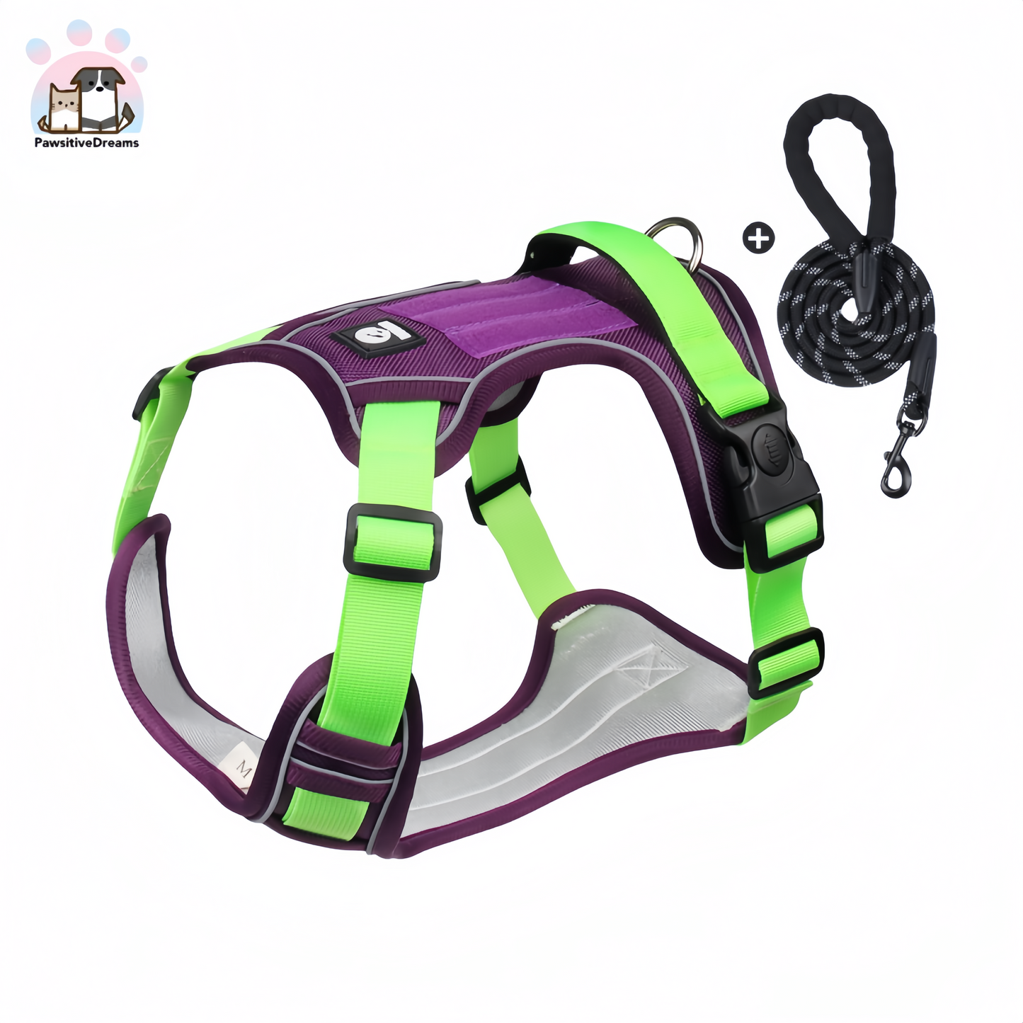 Dog Leash with Explosion-Proof Handle and Harness for Large Dogs - Pawsitive Dreams