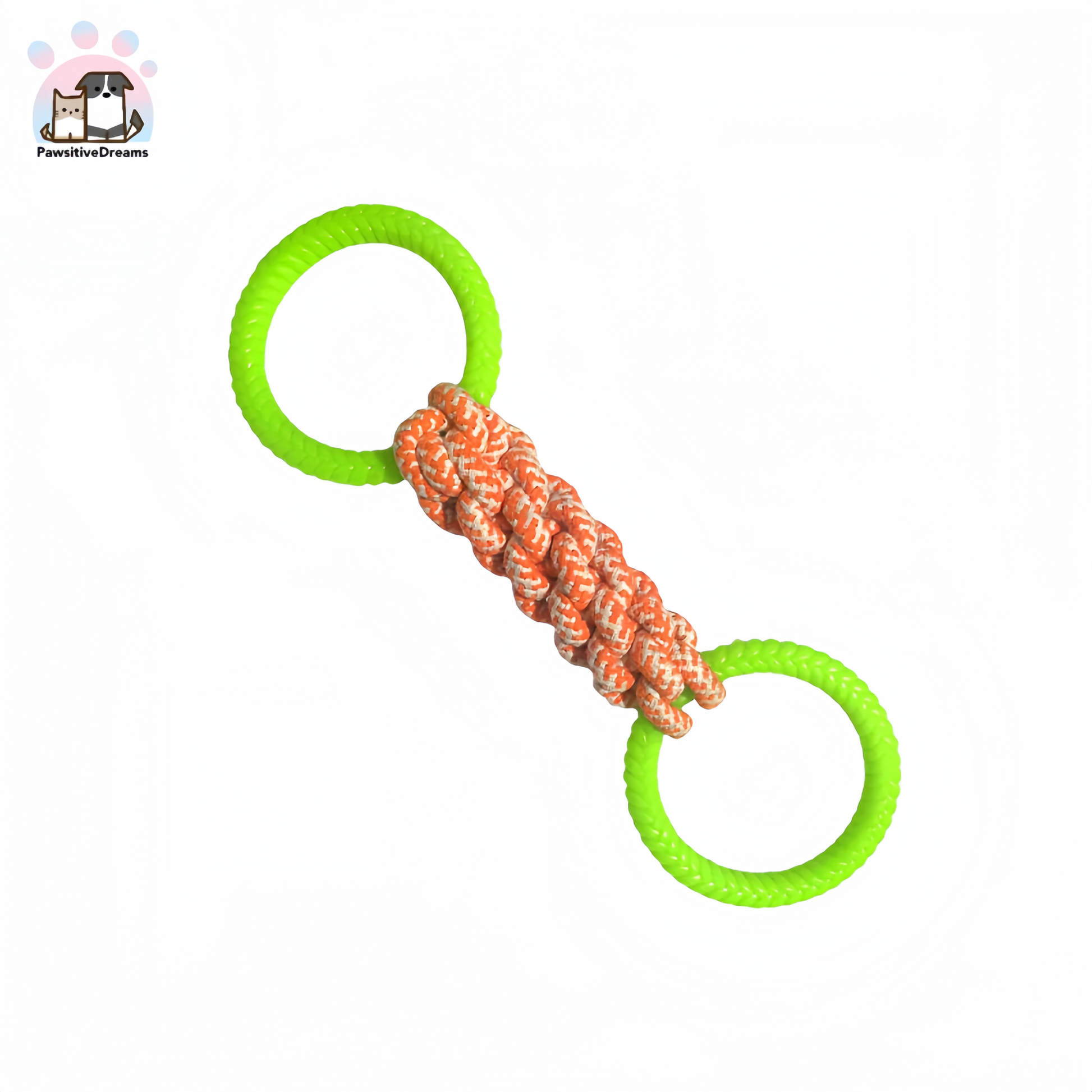 Cotton Rope With Rubber Ring for Medium to Large Dogs, Durable Dog Chew Toys - Pawsitive Dreams