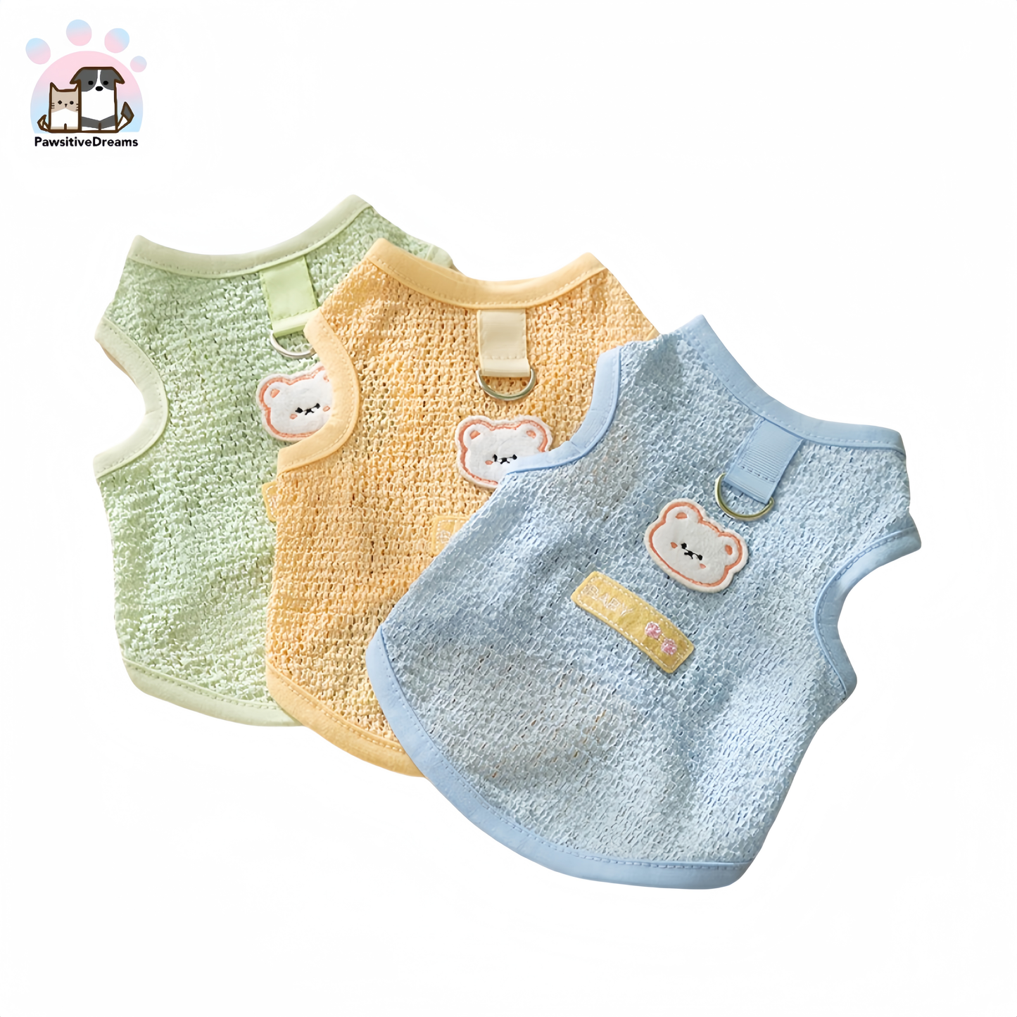 Hipidog Hollow-Out Breathable Teddy Bear Outfit for cat and dog