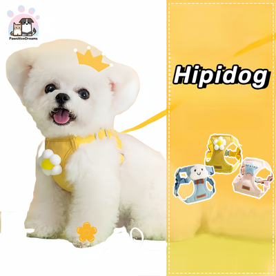 Hipidog Carton Cute Accessories Adjustable Harnesses With Leash For Cat & Small Dog - Pawsitive Dreams