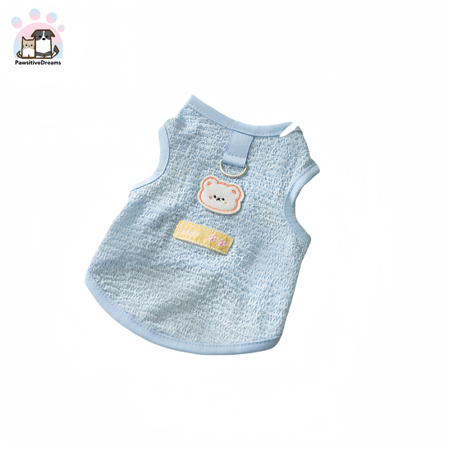 Hipidog Hollow-Out Breathable Teddy Bear Outfit for cat and dog