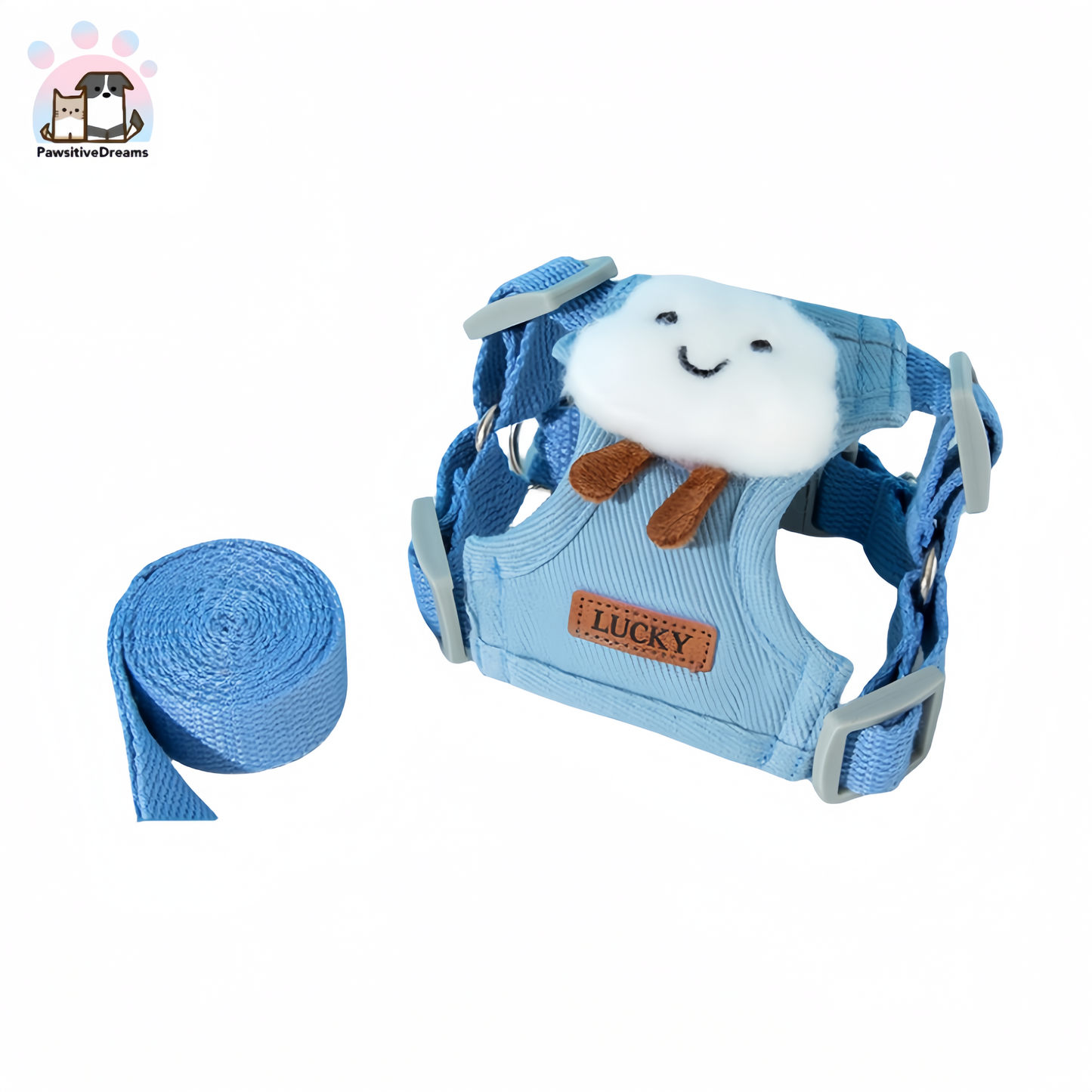 Hipidog Carton Cute Accessories Adjustable Harnesses With Leash For Cat & Small Dog - Pawsitive Dreams