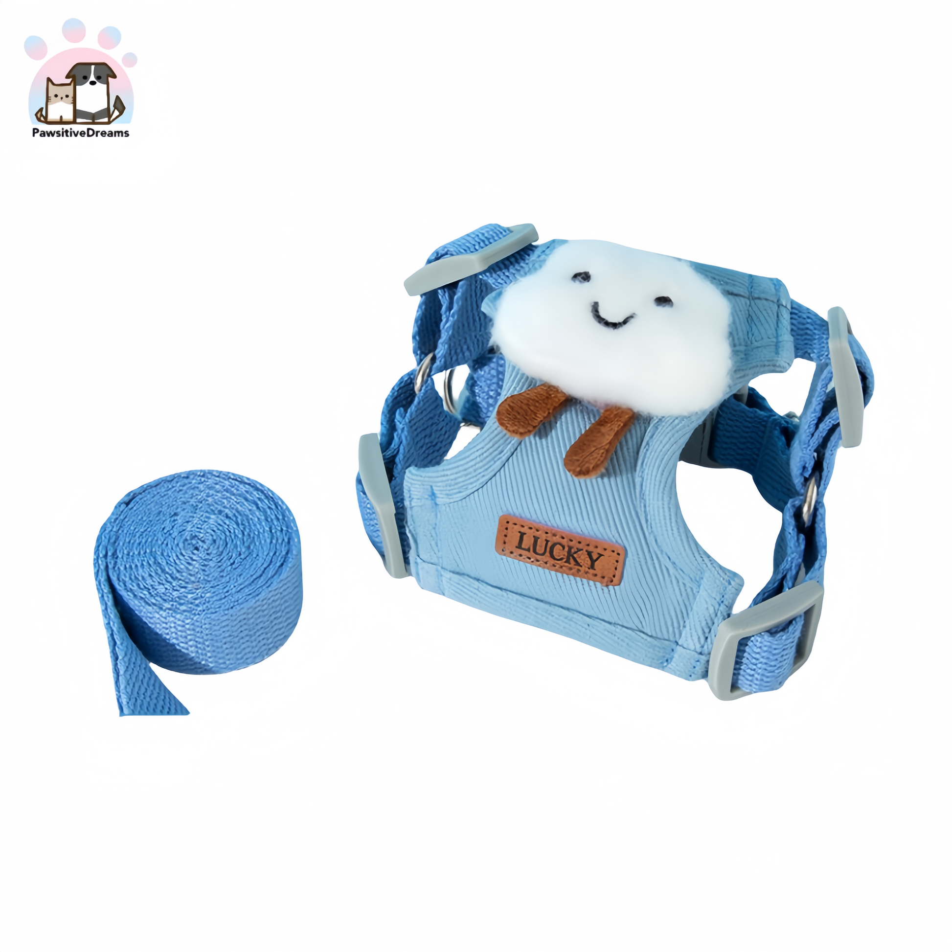 Hipidog Carton Cute Accessories Adjustable Harnesses With Leash For Cat & Small Dog - Pawsitive Dreams