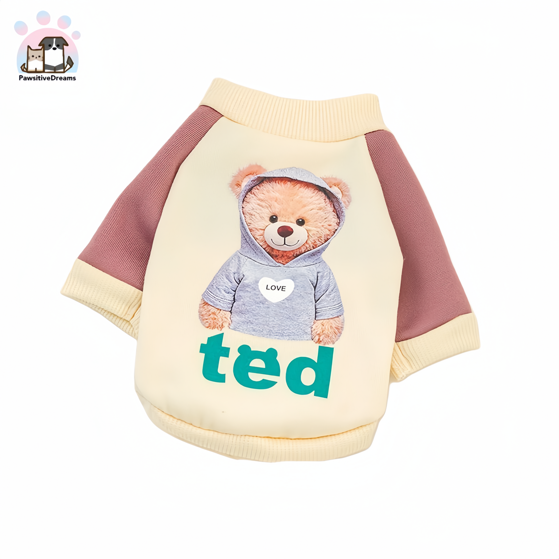 Hipidog Teddy Bear Hoodie For Cat & Small Dog - Pawsitive Dreams