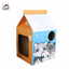 Cat's Travel Diary Series Milk Box Cat House and Scratching Board For Cats - Pawsitive Dreams