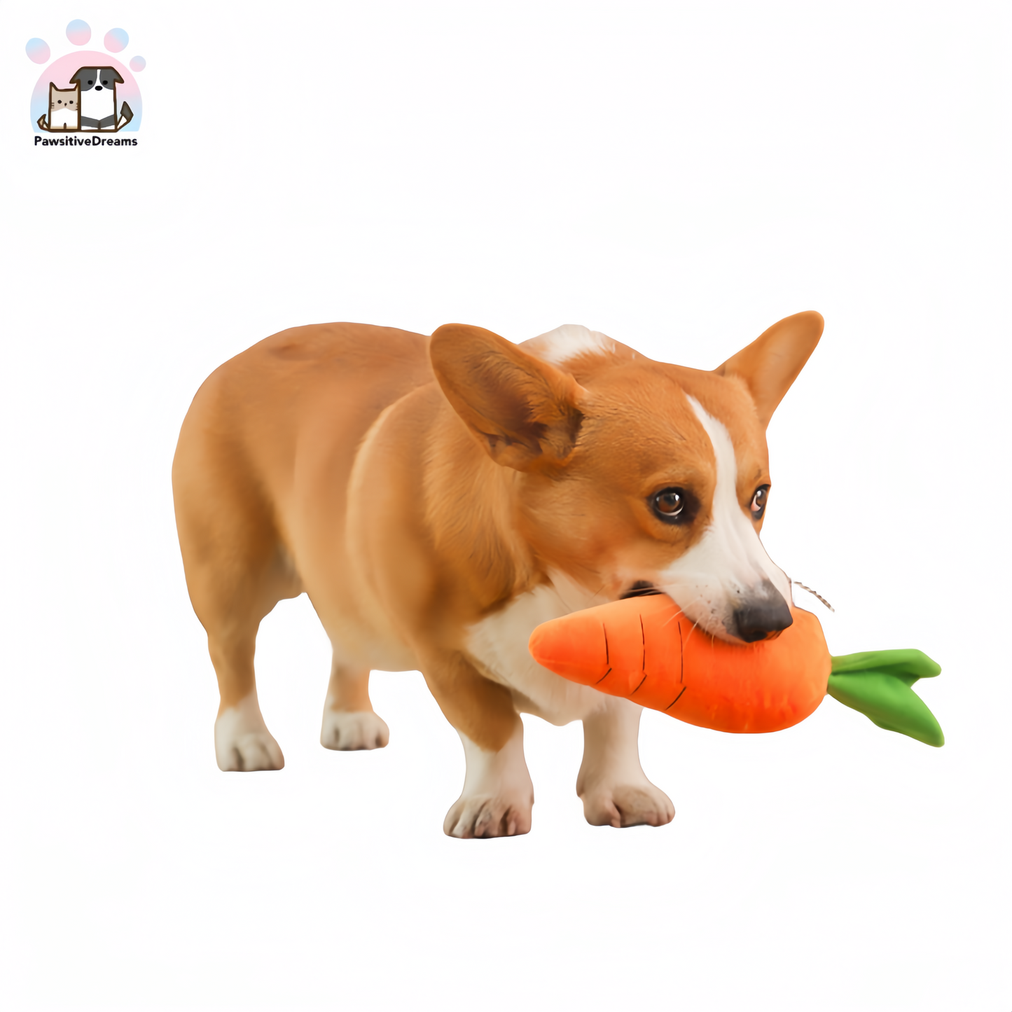 Hoopet Carrot-Shaped Durable Chew Dog Toy with Squeaker for Boredom Relief - Pawsitive Dreams