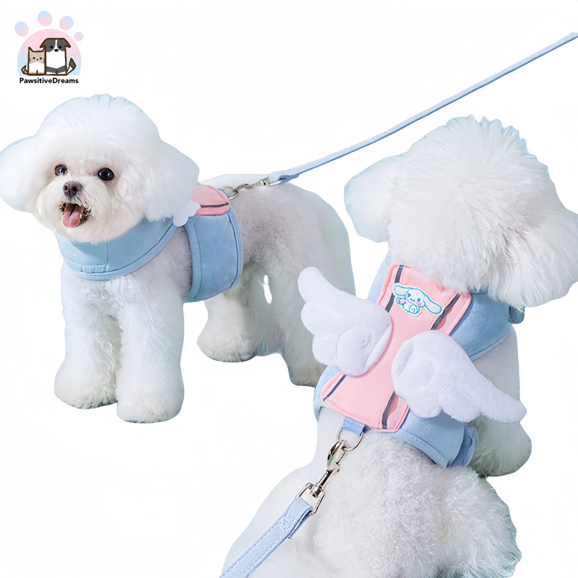 Hipidog Angel Wings Adjustable Harnesses With Leash For Cat & Small Dog - Pawsitive Dreams