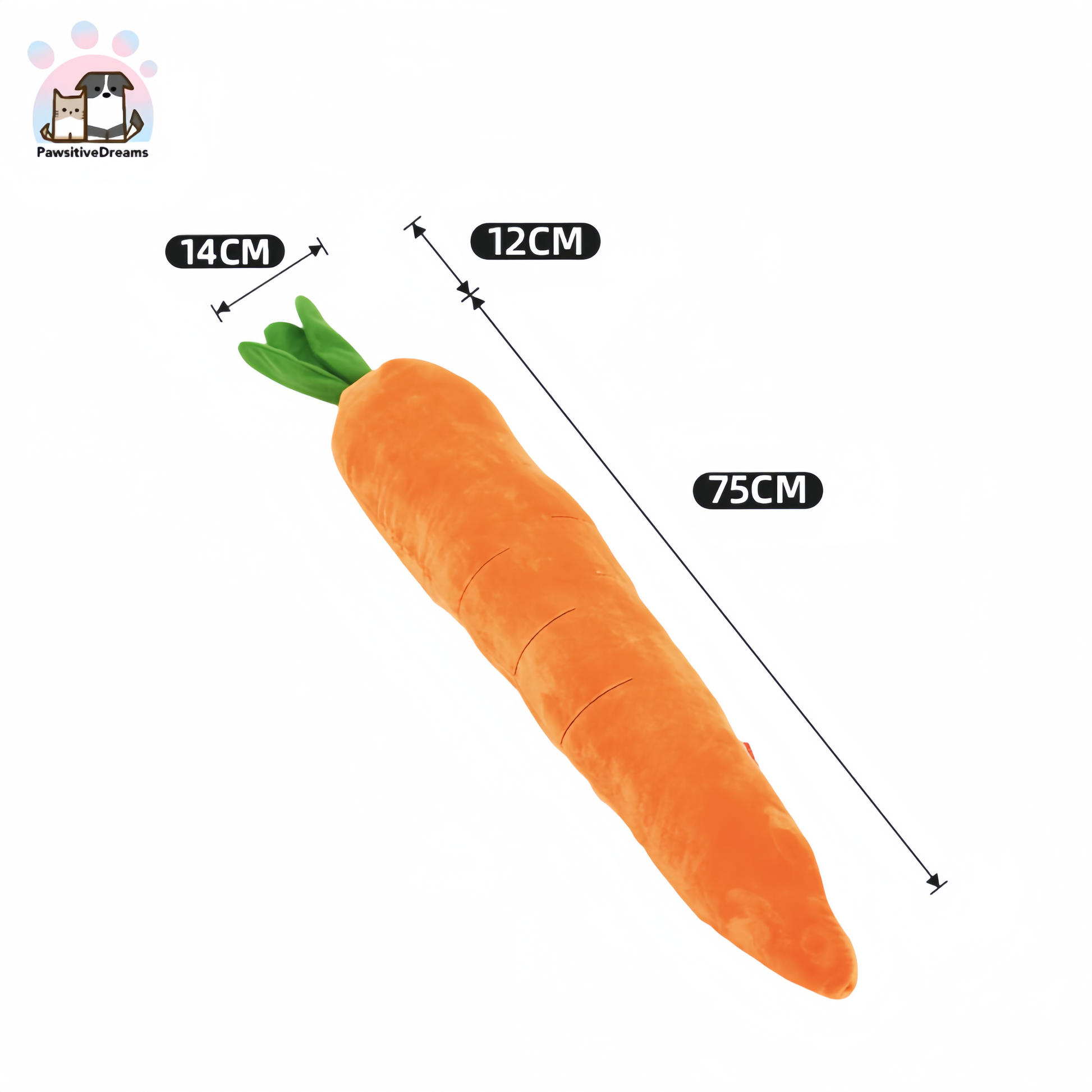 Hoopet Carrot-Shaped Durable Chew Dog Toy with Squeaker for Boredom Relief - Pawsitive Dreams