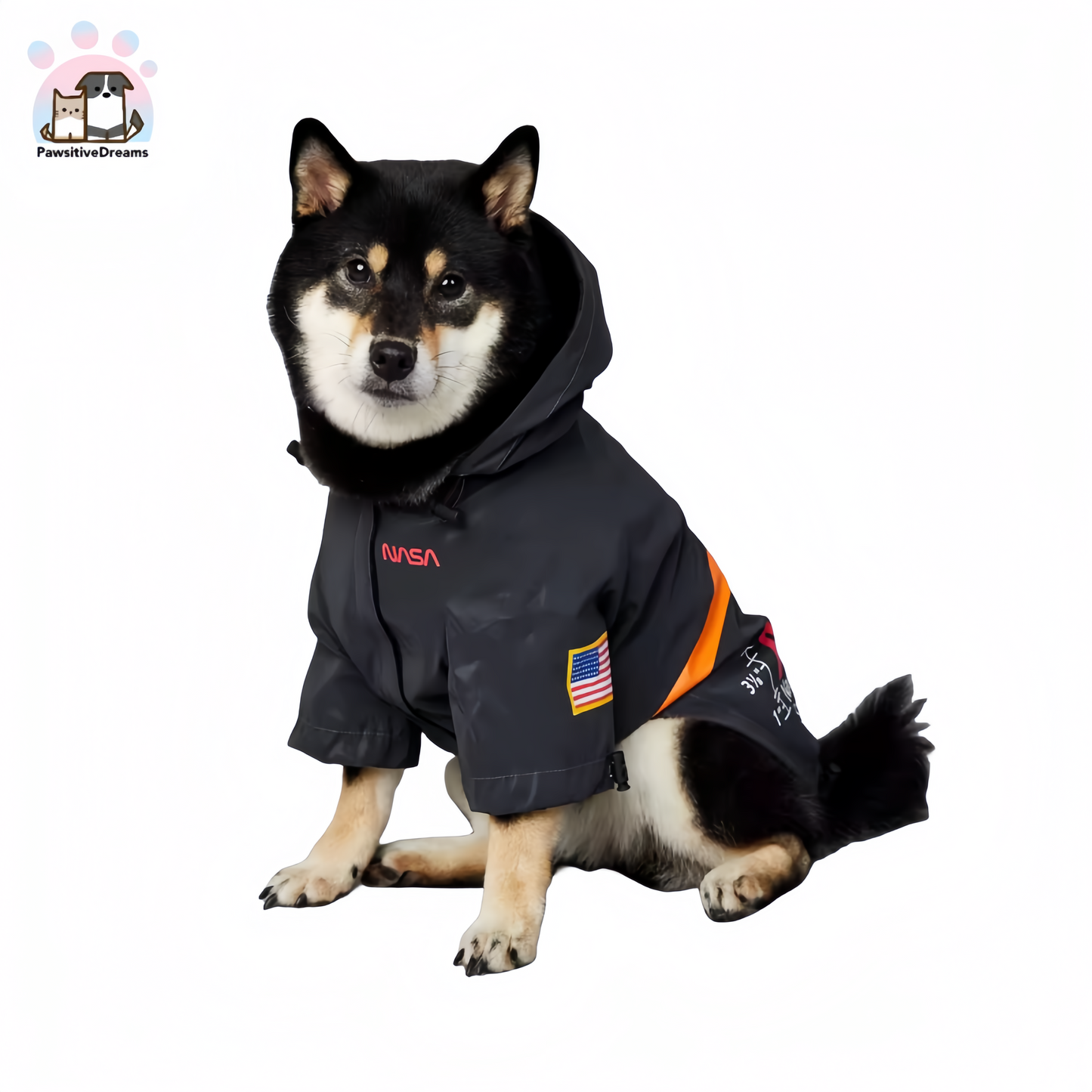 Luka NASA Windproof and Waterproof Rain Jacket for Medium to Large Dogs - Pawsitive Dreams