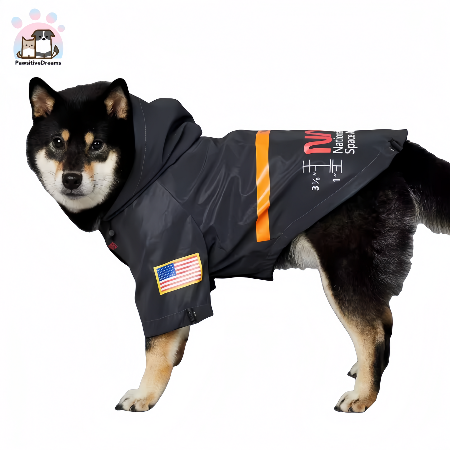 Luka NASA Windproof and Waterproof Rain Jacket for Medium to Large Dogs - Pawsitive Dreams