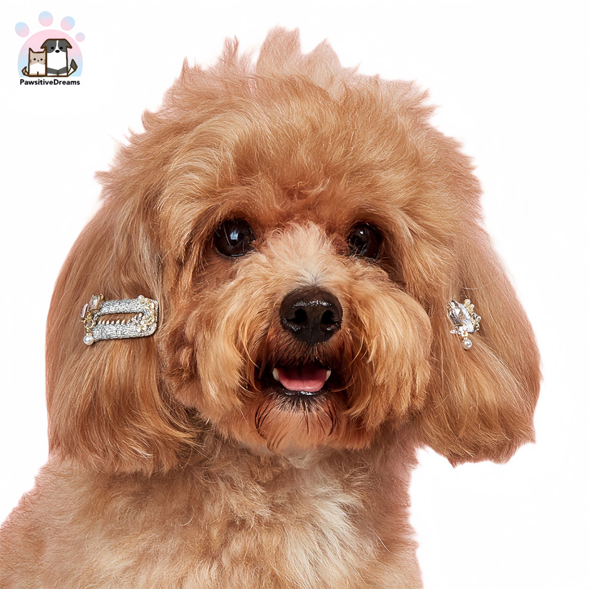 DIY Handmade Rhinestone Bowtie Dog Mini Hair Clip For Puppy, Small Dog - Pawsitive Dreams