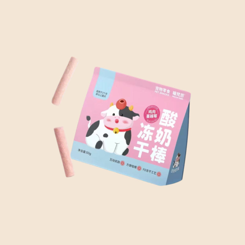 Meow Fans Chicken Cranberry Yogurt Freeze-Dried Stick For Dog and Cat