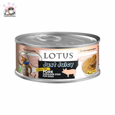 Lotus Just Juicy Pork Shoulder Stew Grain-Free Canned Dog Food