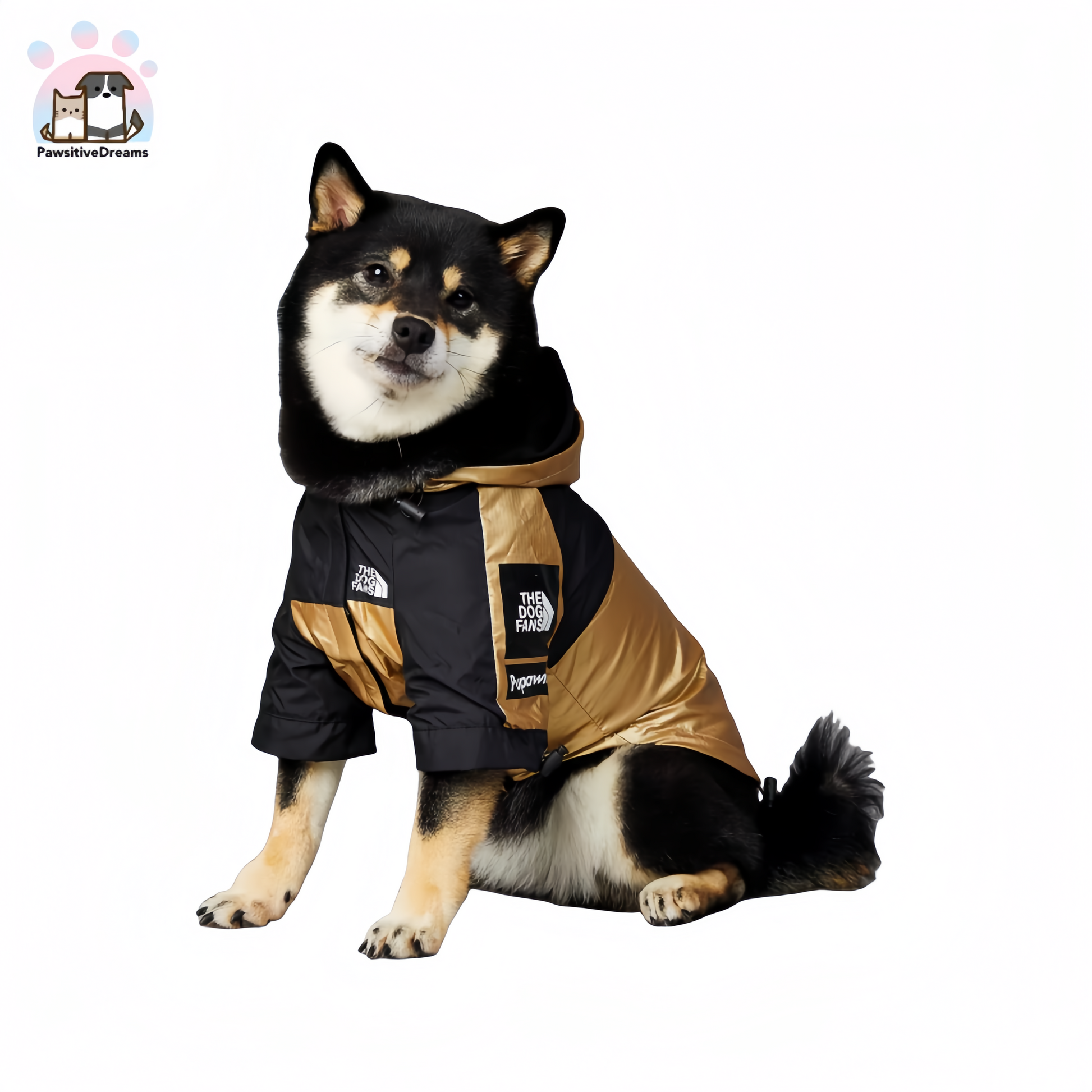 Luka Windproof and Waterproof Rain Jacket for Medium to Large Dogs - Pawsitive Dreams