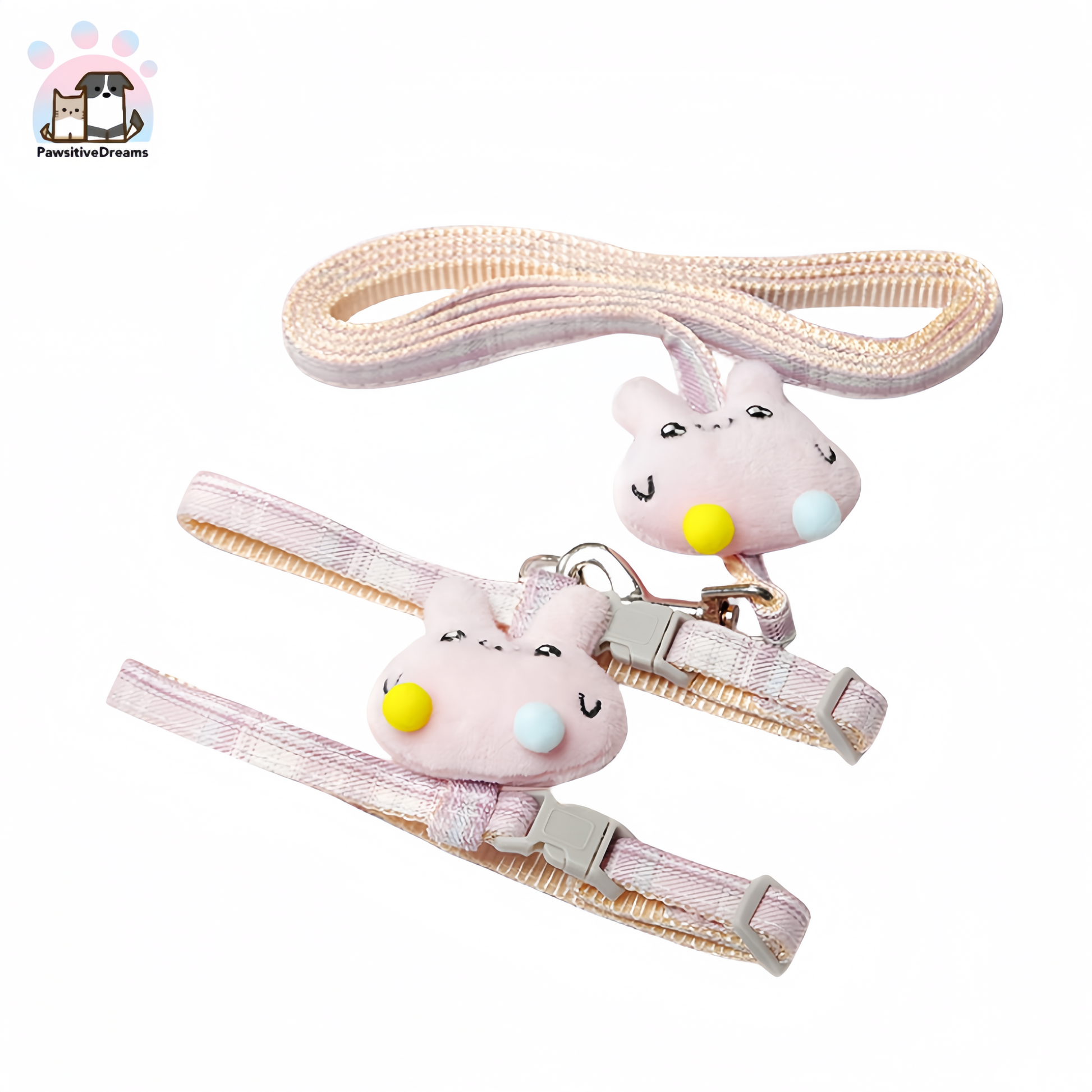 Hoopet Little Rabbit Adjustable Harnesses Escape Proof With Leash For Cat & Small Dog - Pawsitive Dreams