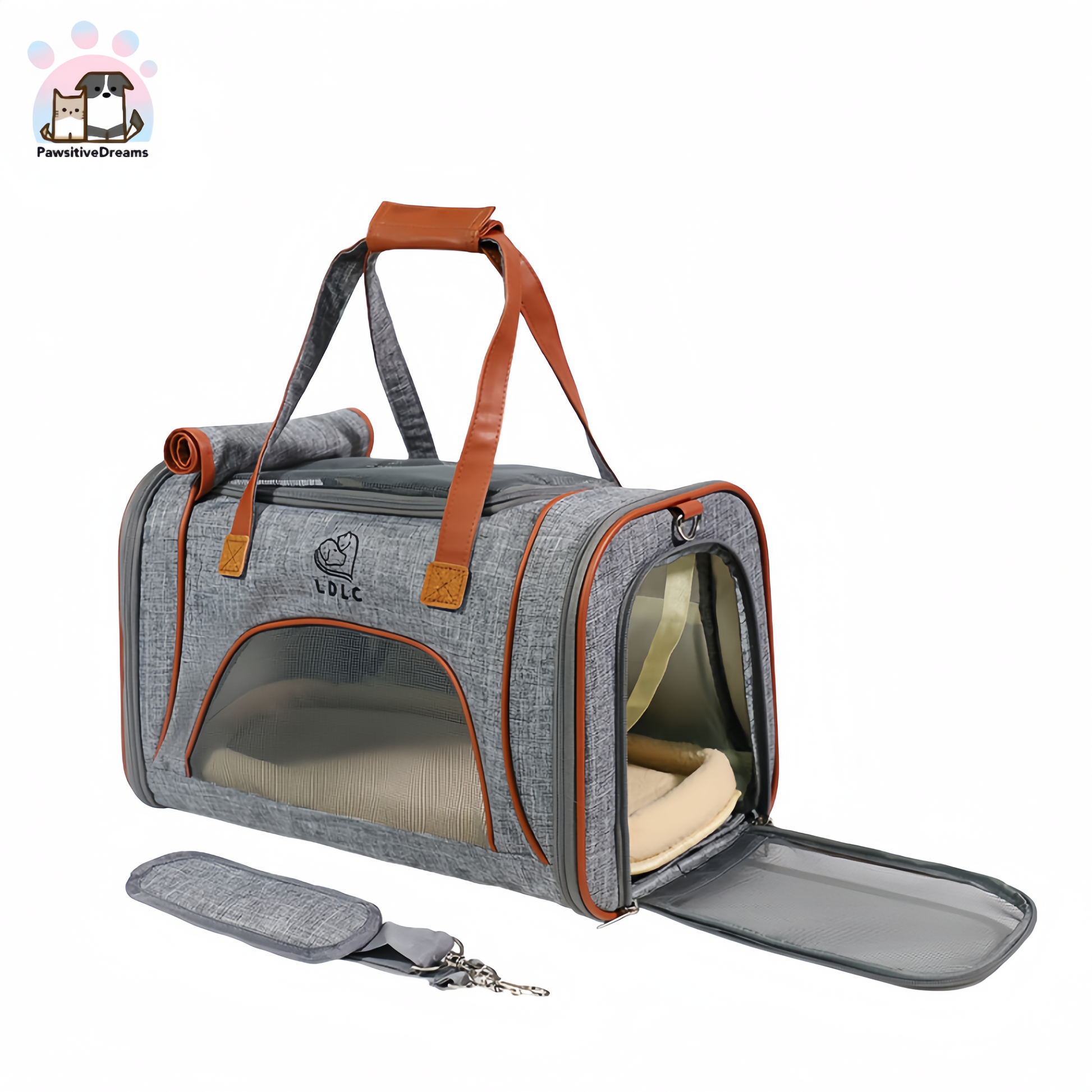 Pet Carrier with Airline Approval, Portable Folding Cat Bag for Travel - Pawsitive Dreams