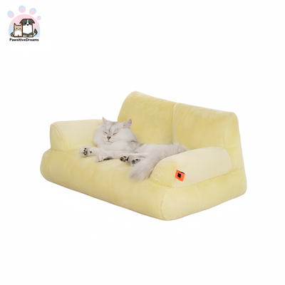 MewooFun Imitation Rabbit Fur Orthopedic Bolster Sofa Cat & Dog Bed - Pawsitive Dreams