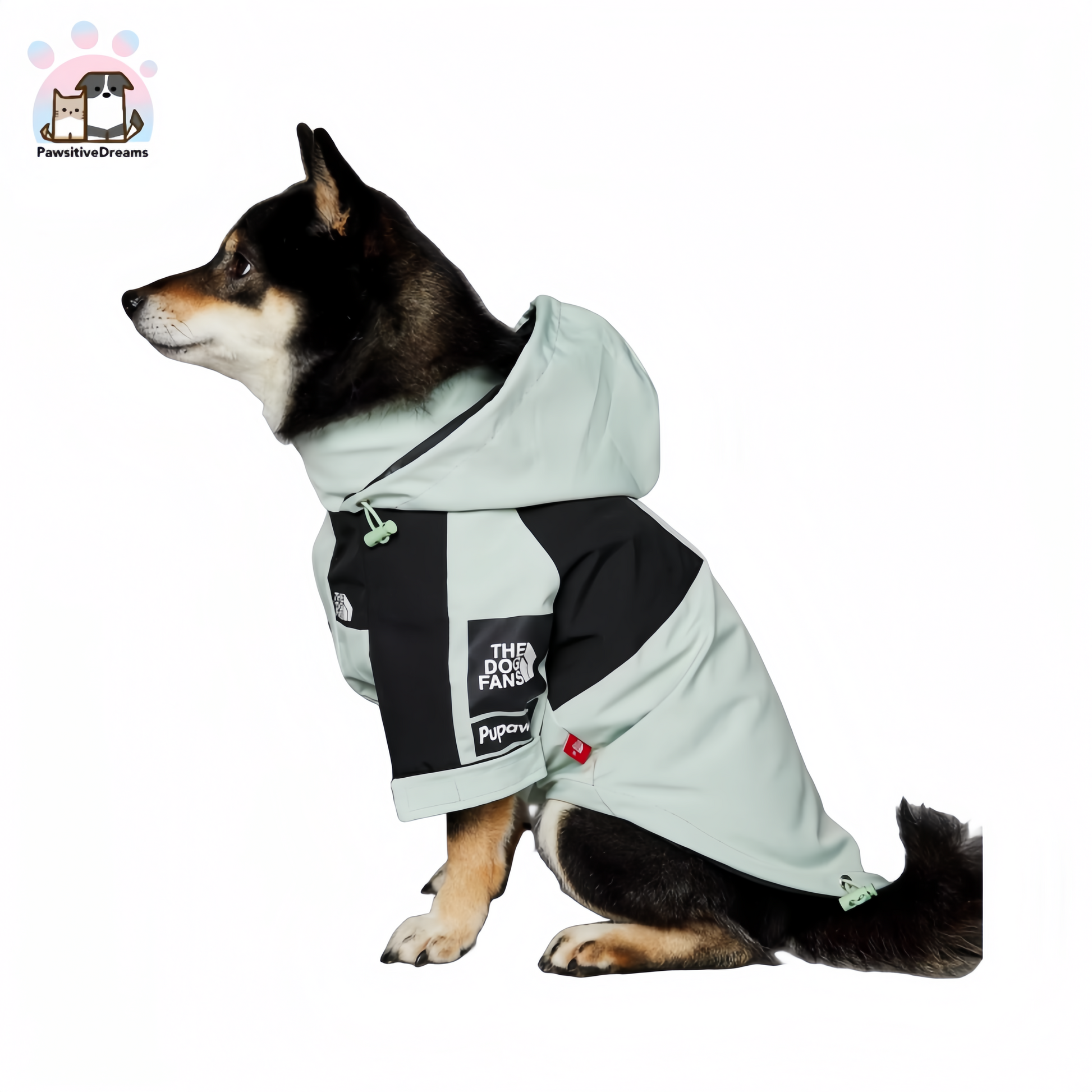 Luka Windproof and Waterproof Rain Jacket for Medium to Large Dogs - Pawsitive Dreams