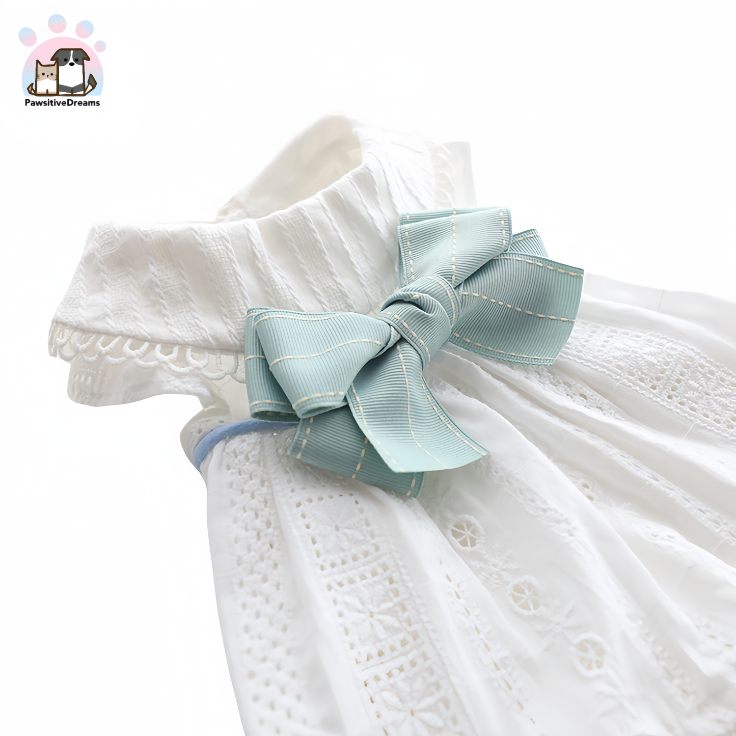 Accope Spring Mint Green Princess Dress With Bowknot For Cat & Small Dog - Pawsitive Dreams