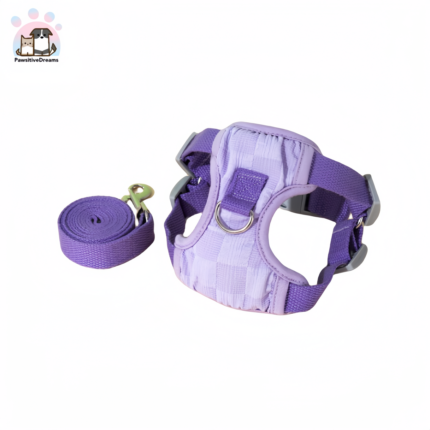 Hipidog Bubble Grid Fabric Adjustable Harnesses With Leash For Cat & Small Dog - Pawsitive Dreams