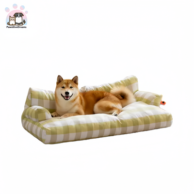 MewooFun Super Large Plaid Print Orthopedic Bolster Sofa Cat & Dog Bed - Pawsitive Dreams