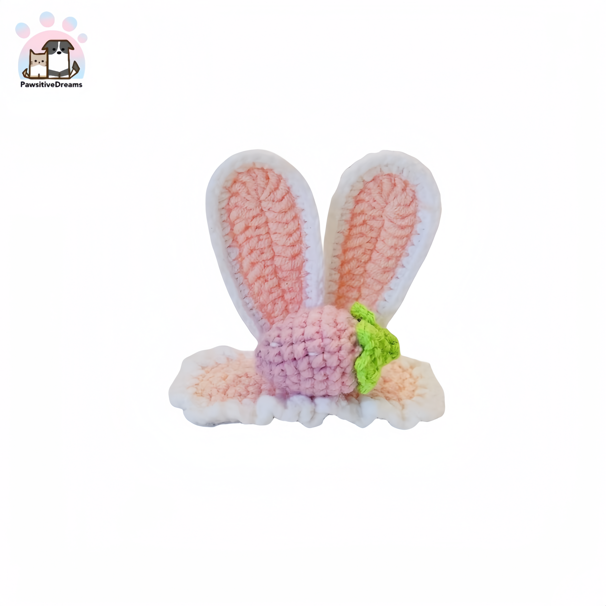 DIY Handmade Knitted Cotton Cute Bunny Ear Dog Hair Clip For Medium, Large Dog and Parent - Pawsitive Dreams