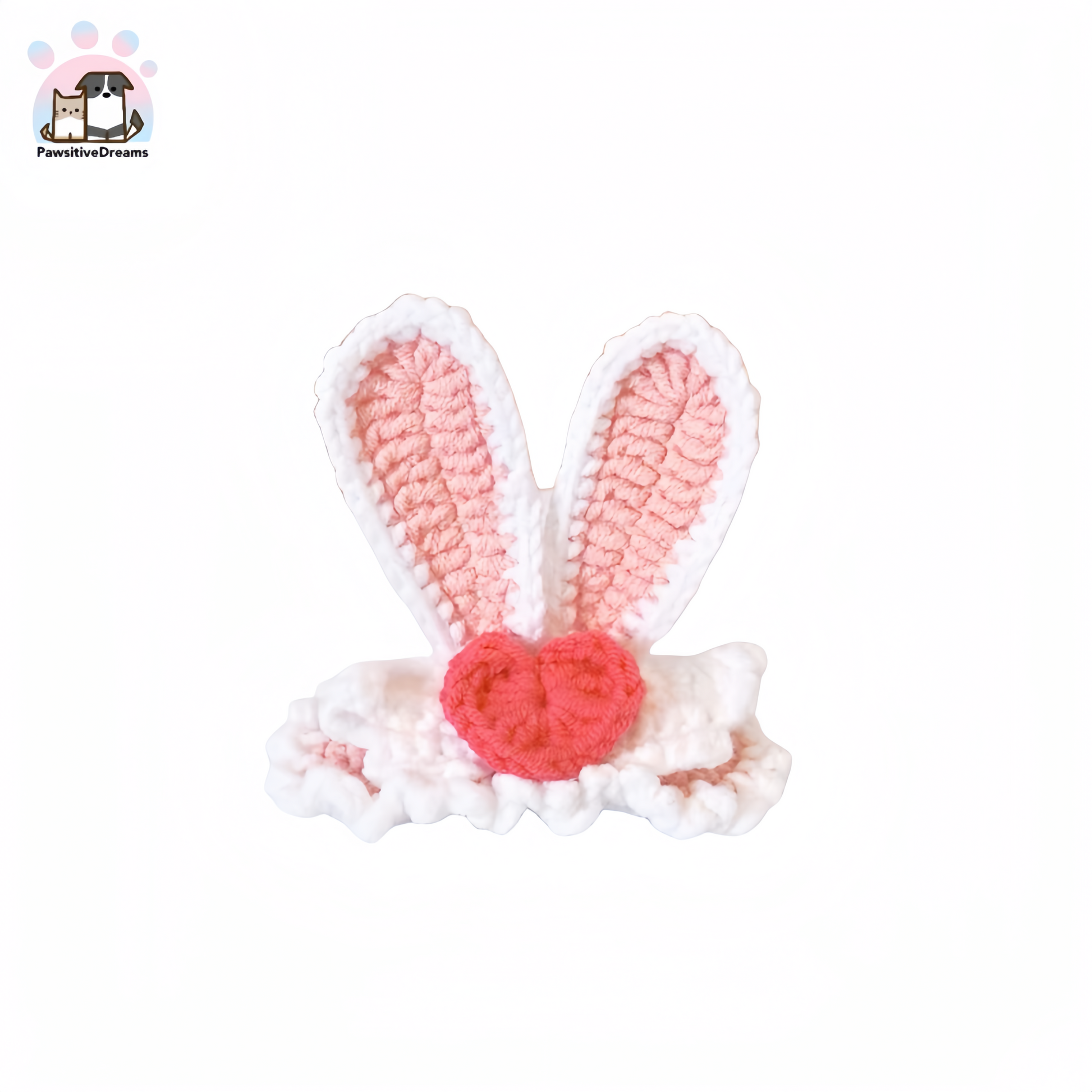 DIY Handmade Knitted Cotton Cute Bunny Ear Dog Hair Clip For Medium, Large Dog and Parent - Pawsitive Dreams