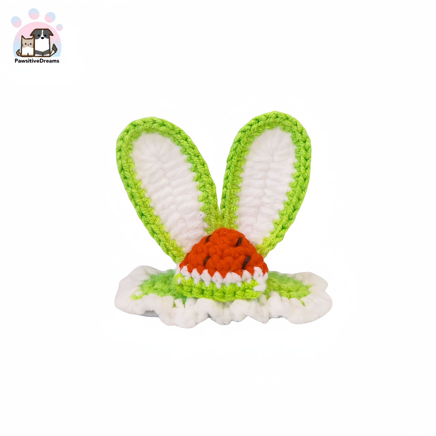 DIY Handmade Knitted Cotton Cute Bunny Ear Dog Hair Clip For Medium, Large Dog and Parent - Pawsitive Dreams