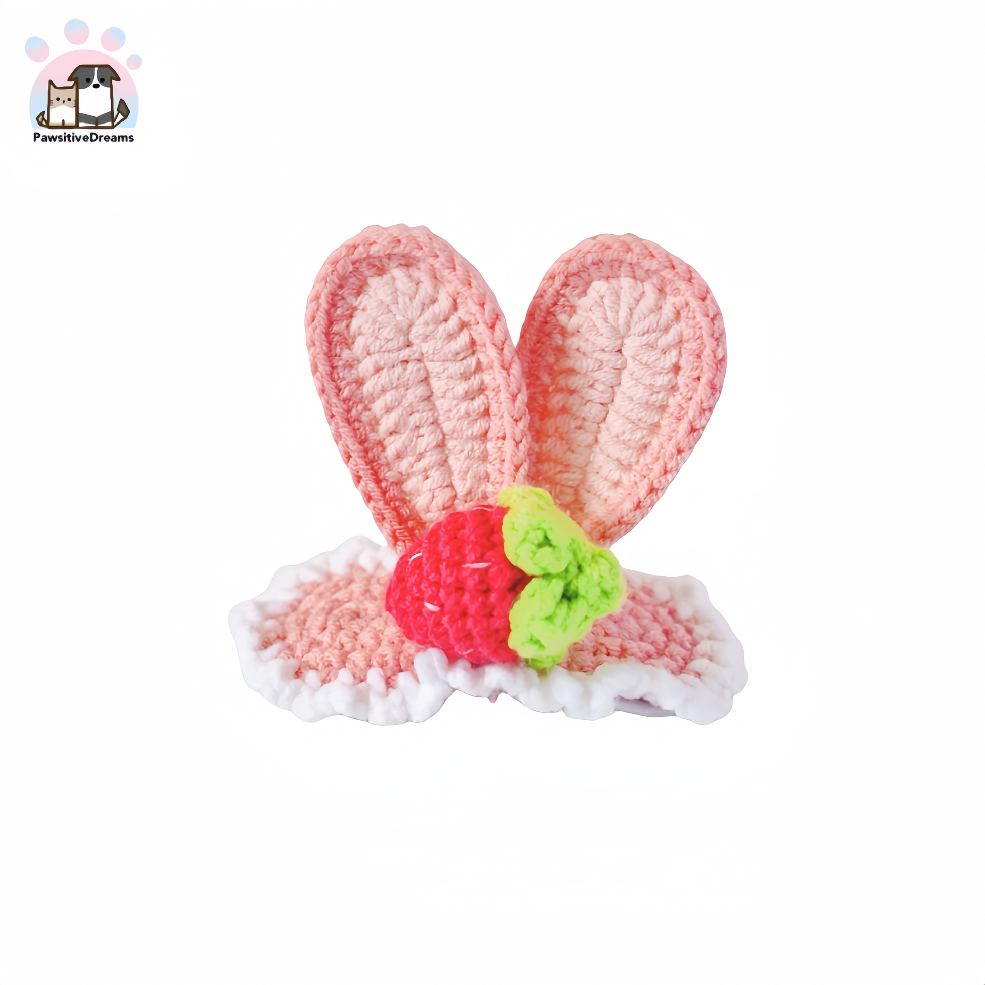 DIY Handmade Knitted Cotton Cute Bunny Ear Dog Hair Clip For Medium, Large Dog and Parent - Pawsitive Dreams