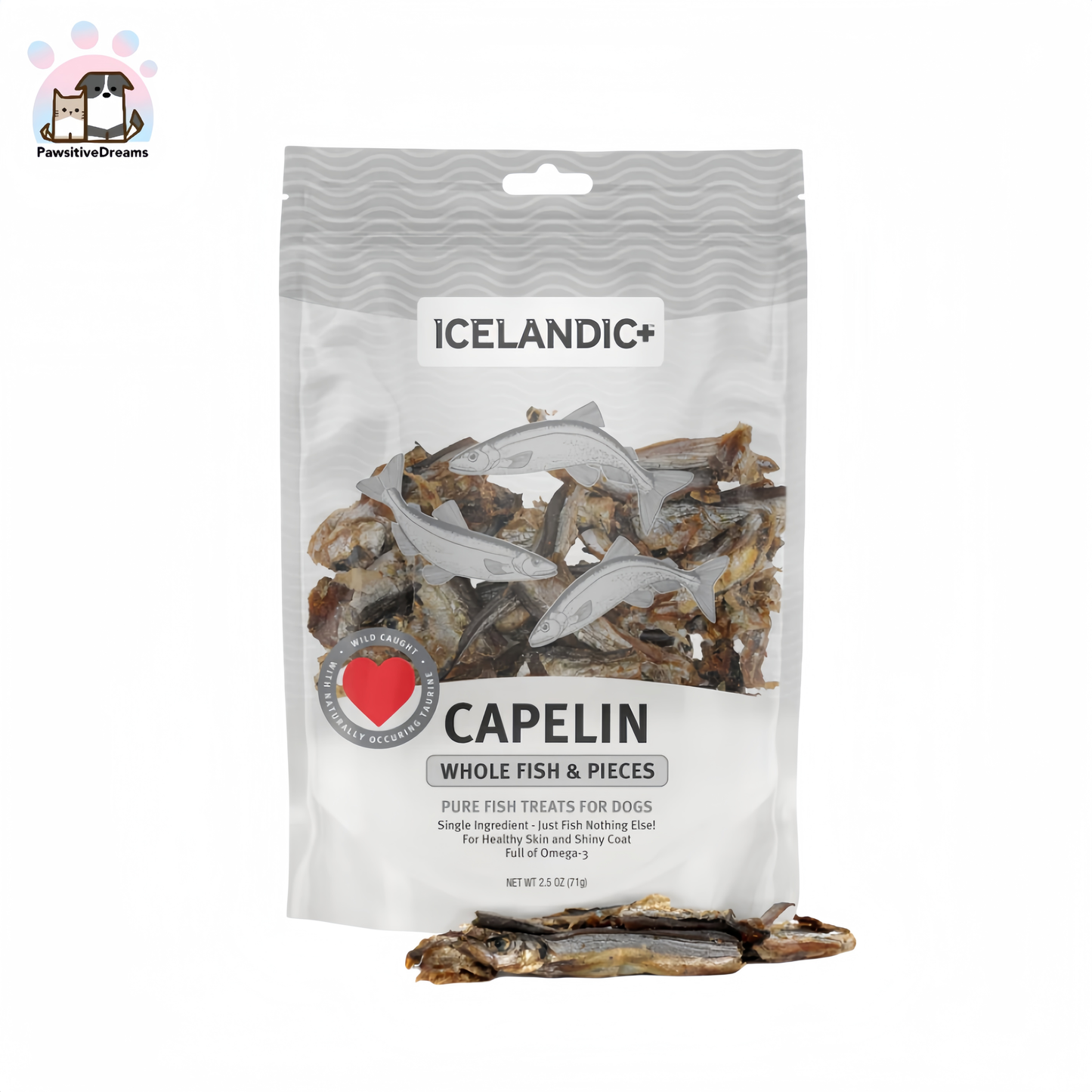 Capelin Whole Fish & Pieces Treat For Dog
