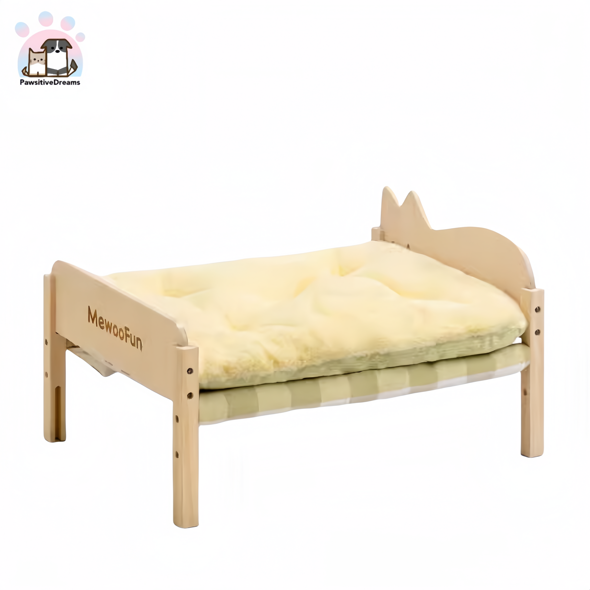 MewooFun Durable Wooden Structure Bed For Cat & Dog, Stackable Beds for More Pets - Pawsitive Dreams