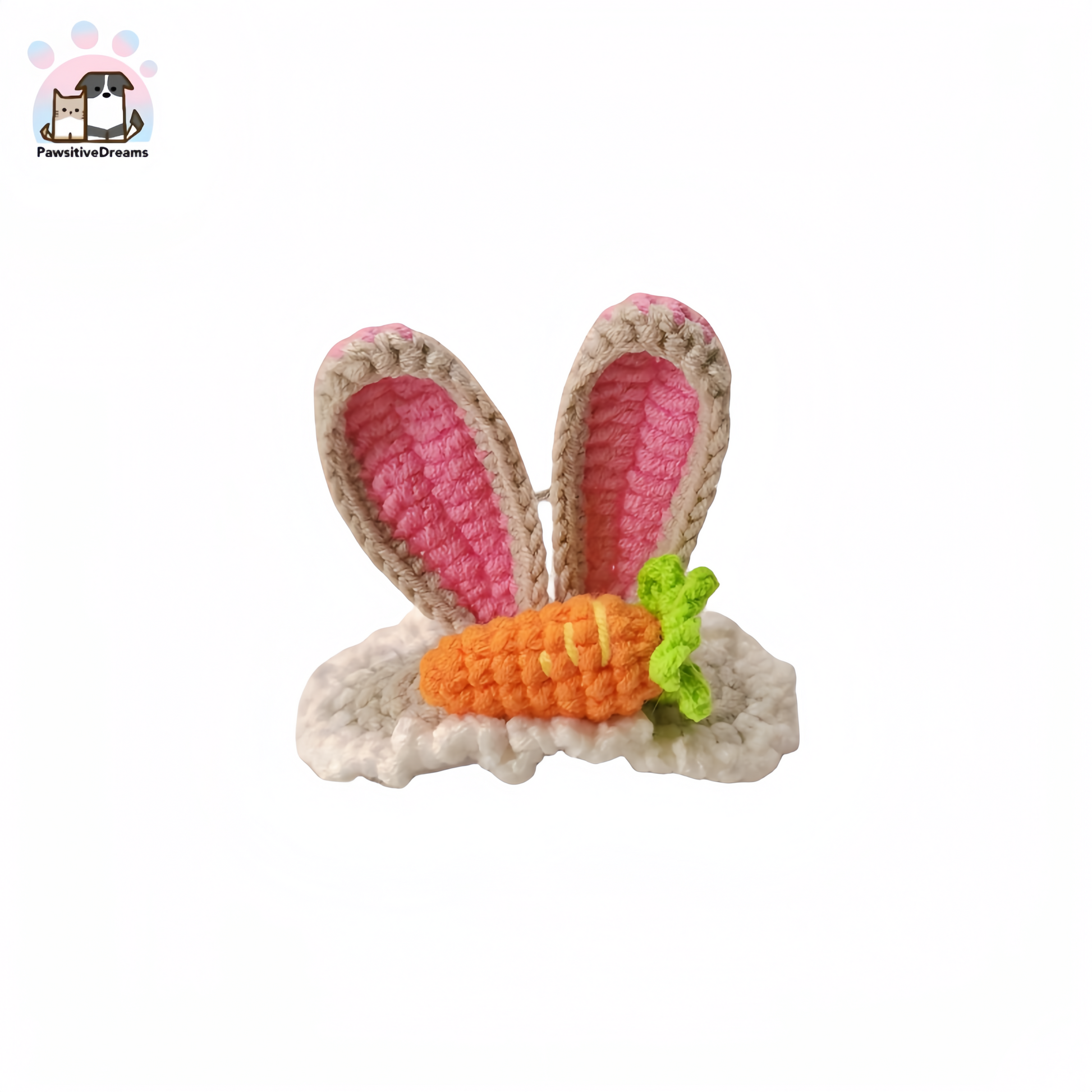 DIY Handmade Knitted Cotton Cute Bunny Ear Dog Hair Clip For Medium, Large Dog and Parent - Pawsitive Dreams