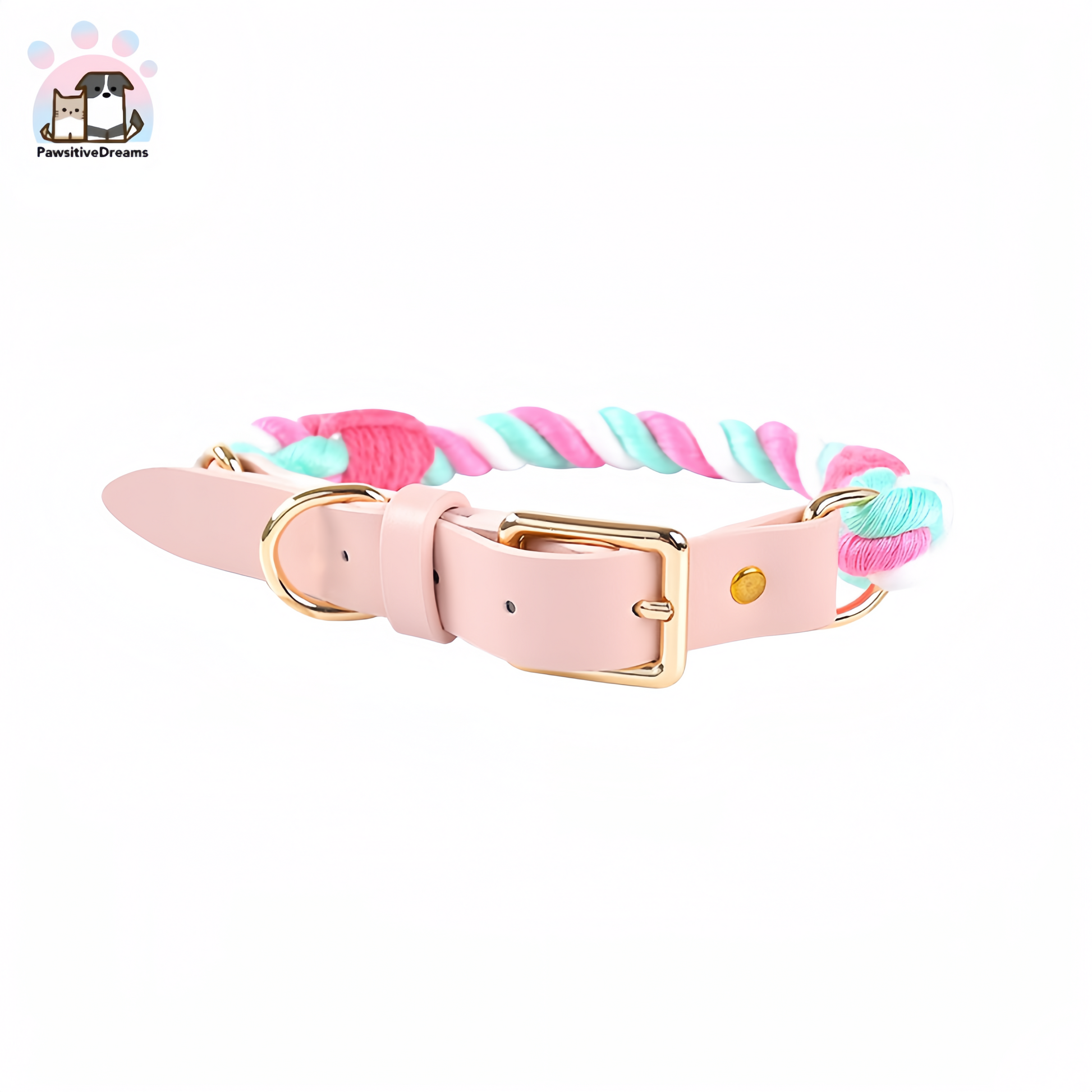 Loudik Handmade Macaron Color Cotton Rope Cat and Dog Collar - Pawsitive Dreams