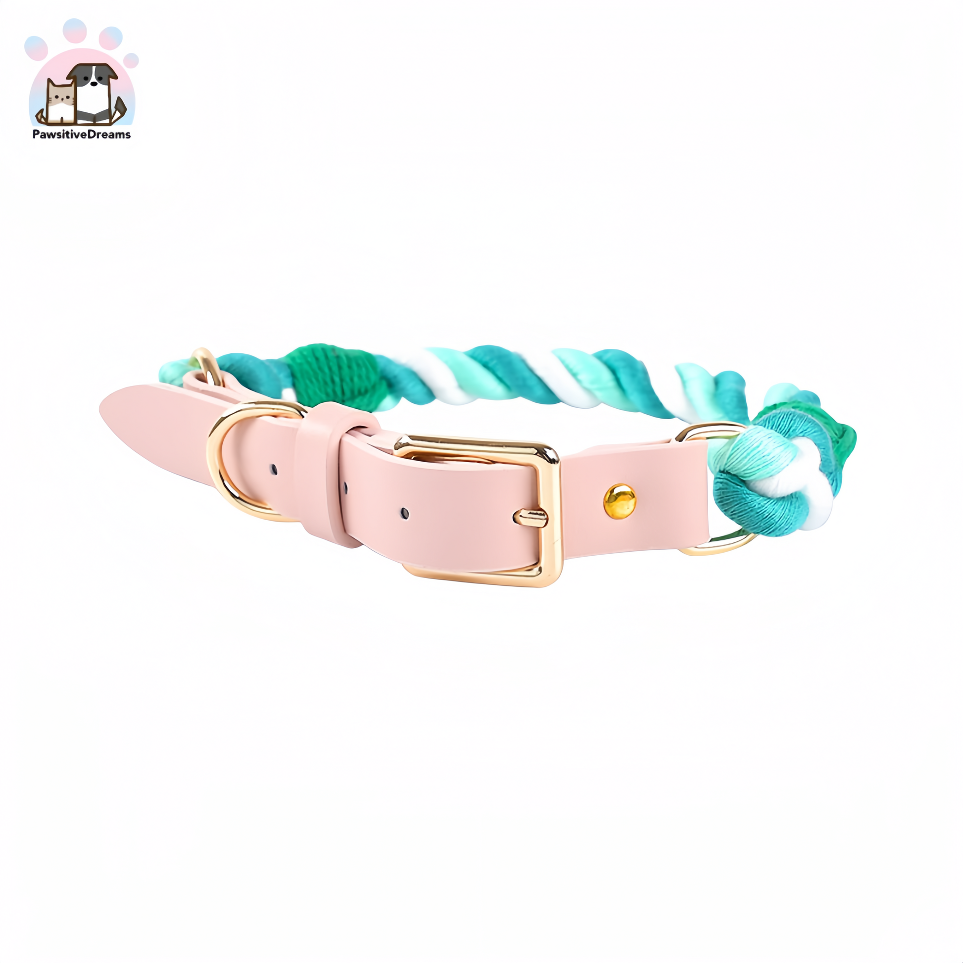 Loudik Handmade Macaron Color Cotton Rope Cat and Dog Collar - Pawsitive Dreams