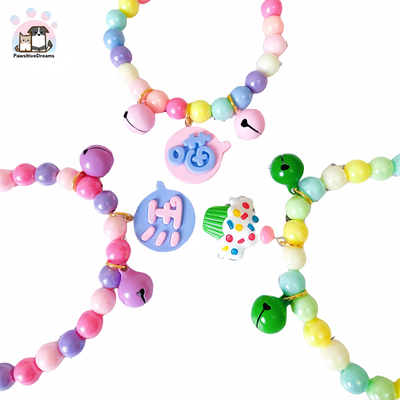 Yueyue Handmade Colorful Rainbow Smile Necklace For Cat and Dog - Pawsitive Dreams