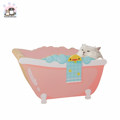 Extra-Large Bathtub Non-Shedding Cat Scratching Board With Catnip - Pawsitive Dreams