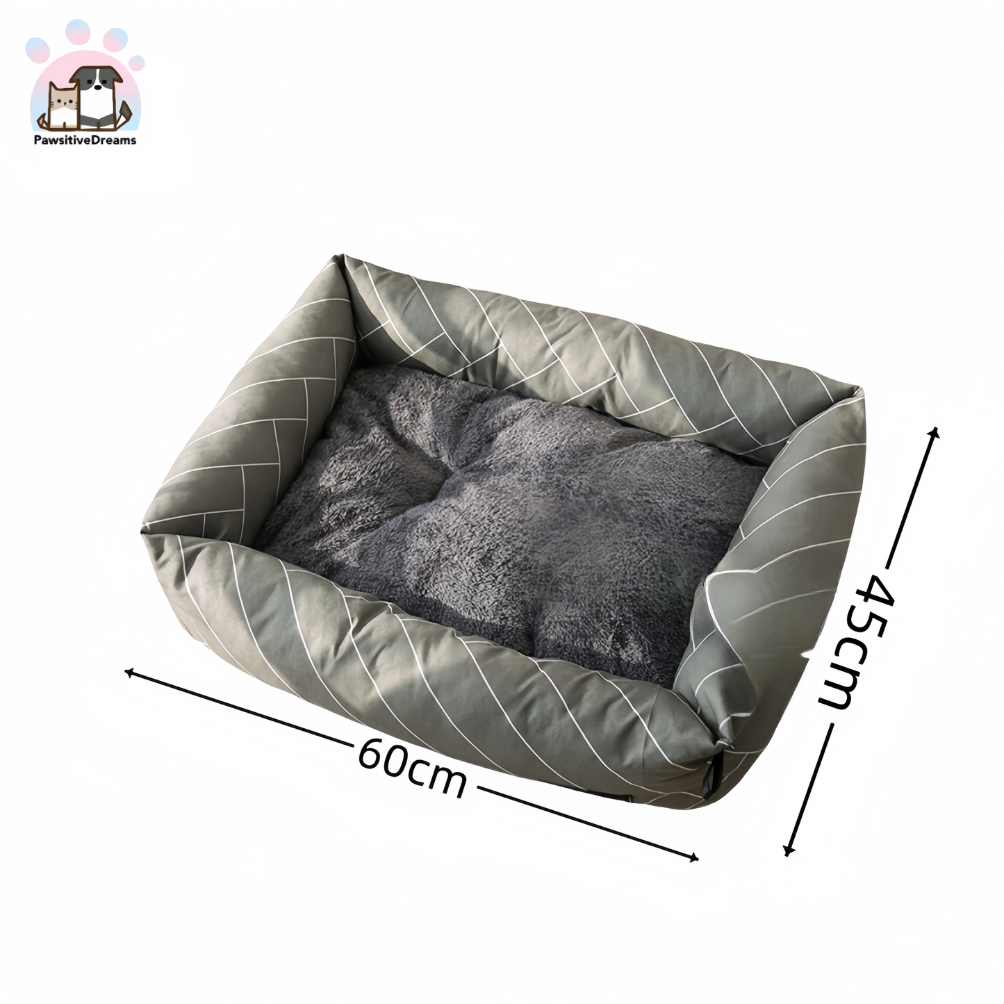 Seasonal Geometric Patterns Rectangular Bolster Cat & Dog Beds - Pawsitive Dreams