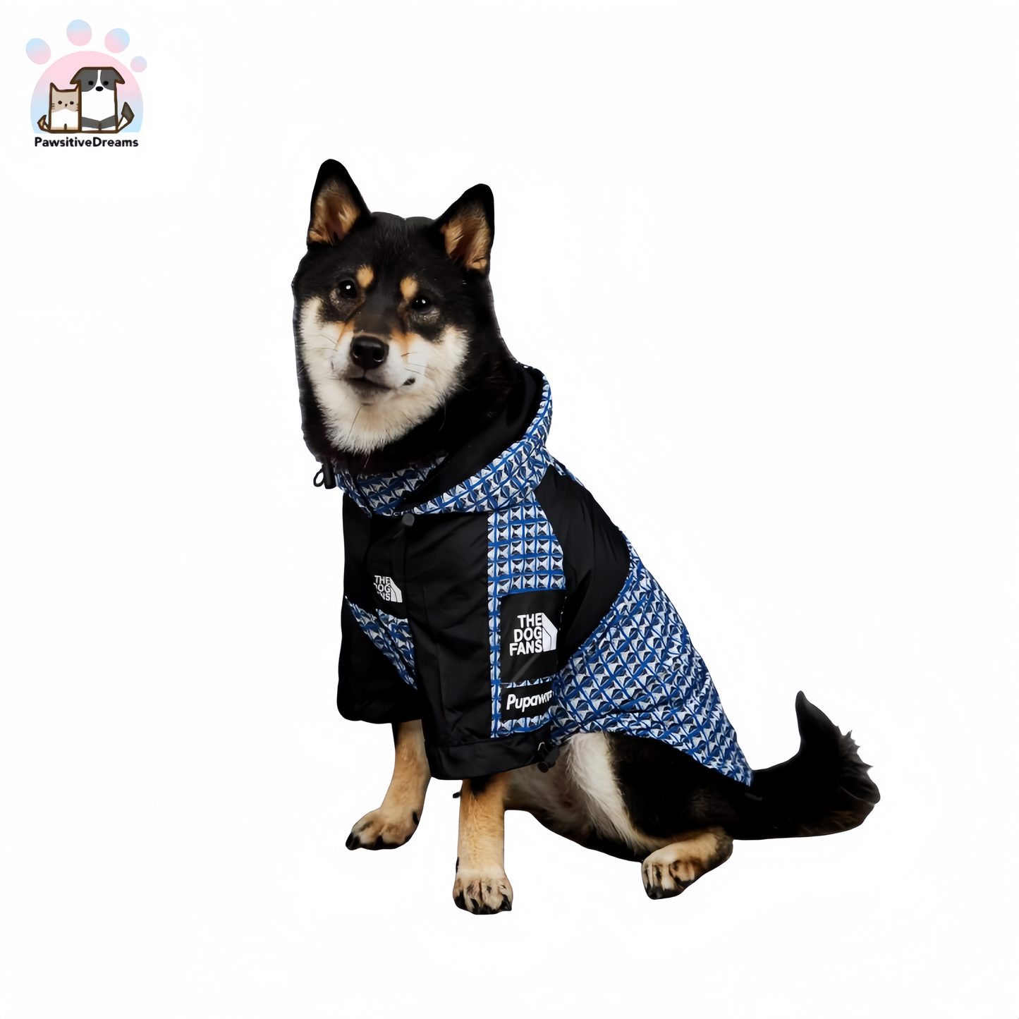 Luka Rivet Pattern Windproof and Waterproof Jacket for Medium to Large Dogs - Pawsitive Dreams