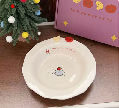 Cute Puppy Ceramic Pet Plate