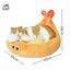 Purlab Tempura Shrimp Bolster Beds For Cat and Dog - Pawsitive Dreams