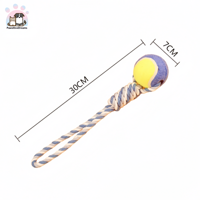 Large Cotton Rope With Ball for Medium to Large Dogs, Durable Dog Chew Toys - Pawsitive Dreams